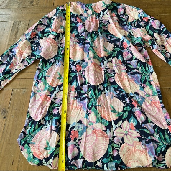 VICTORIA'S SECRET Gold Label Medium Shirt Night Gown Lingerie Floral Shell 90’s - Picture 6 of 7